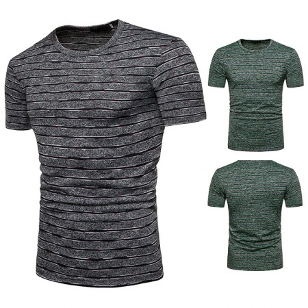 New Men's Nano Striped Short Sleeve Plus Size T-Shirt