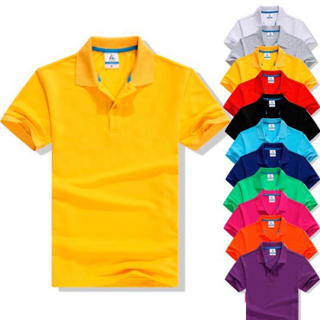 New Year Lapel Short Sleeve Men's Casual T-Shirt White Bottoming T-Shirt